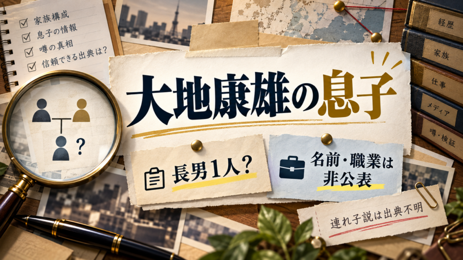 大地康雄の息子に関する記事のアイキャッチ画像
